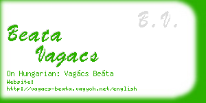 beata vagacs business card